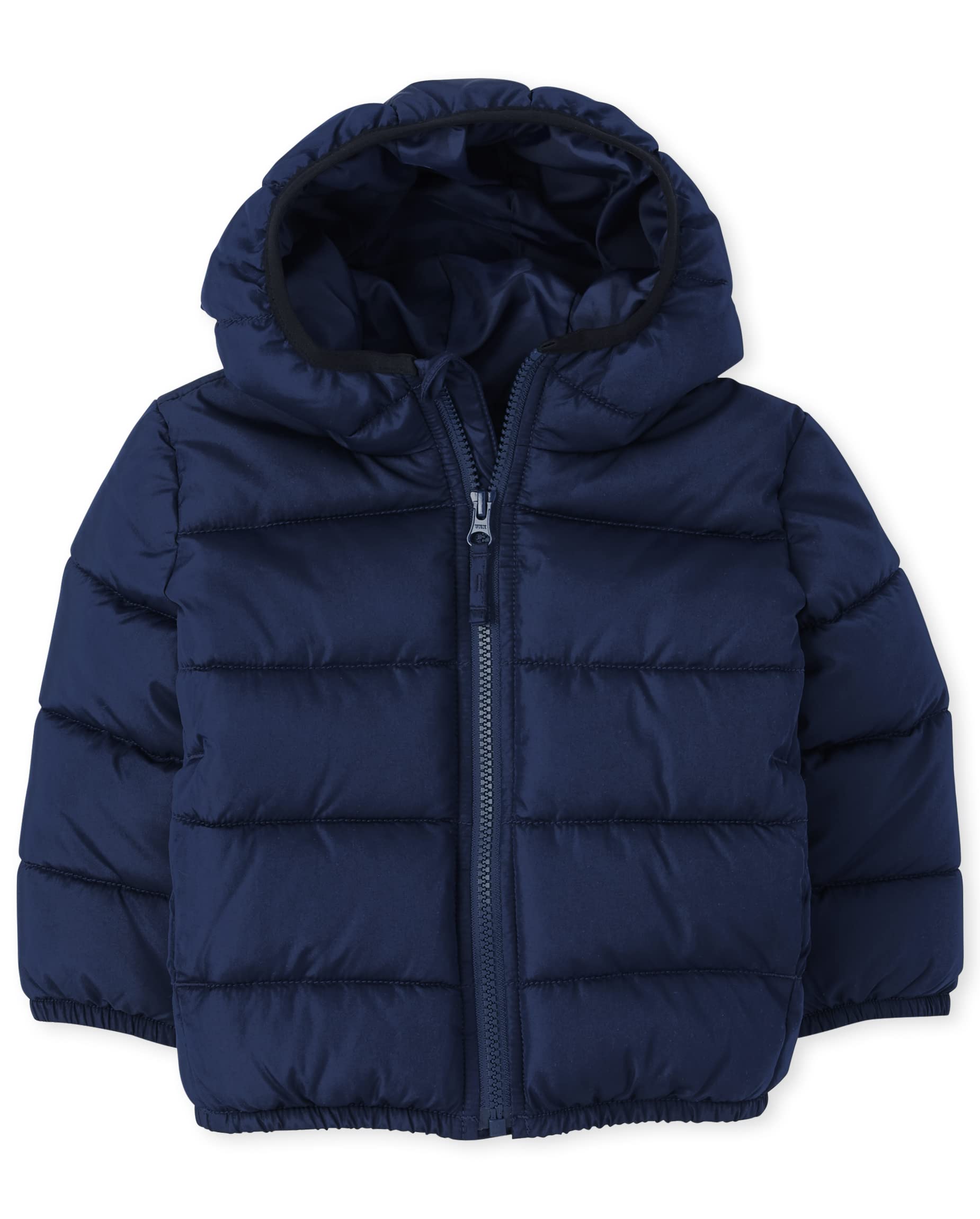 The Children'S Place Baby Boys Toddler Medium Weight Puffer Jacket, Wind, Water-Resistant, Navy, 4T