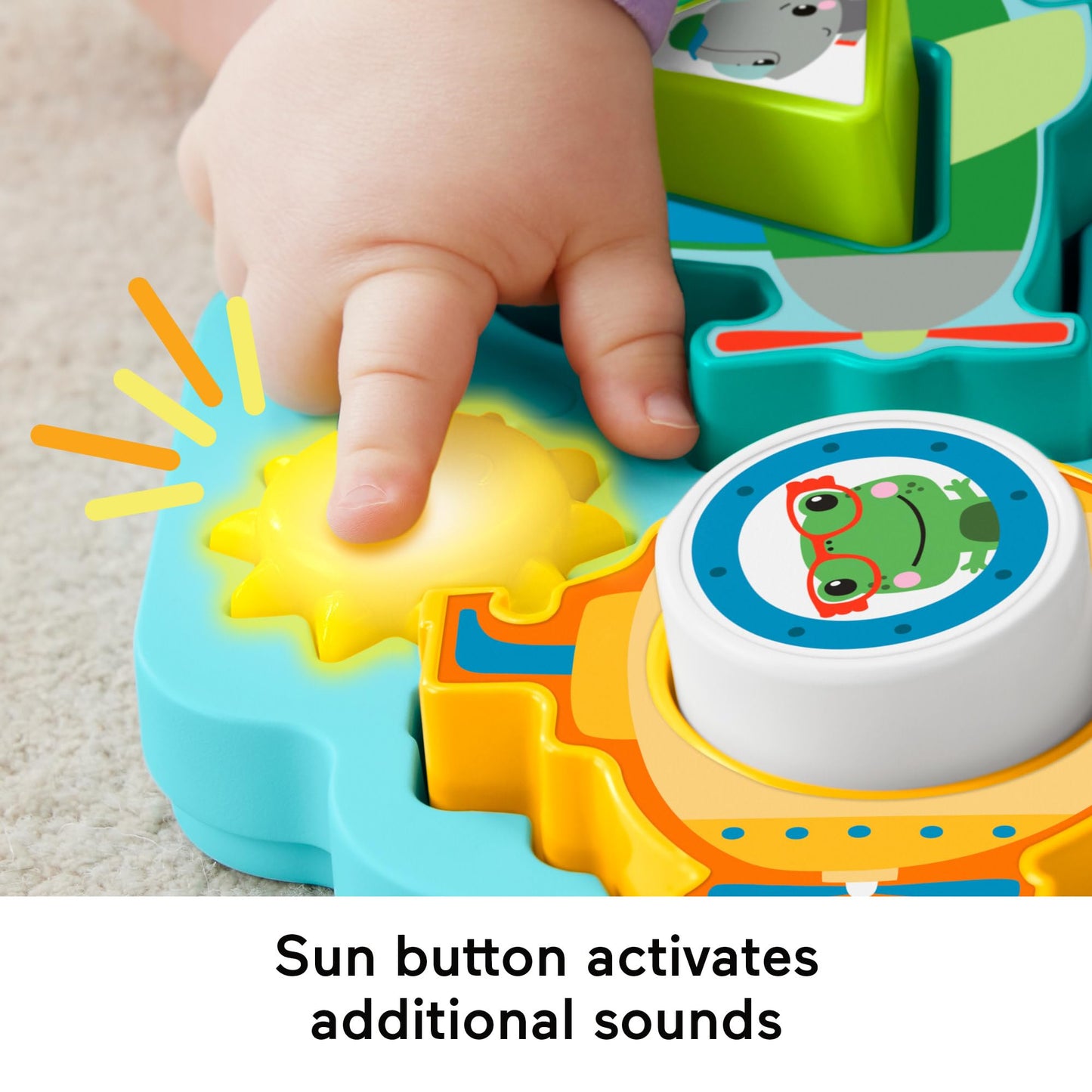 Fisher-Price Baby Sorting Toy Shapes & Sounds Vehicle Puzzle with Music & Lights for Fine Motor Play, Ages 9M+