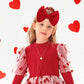 Valentines Baby Bow Headbands For Girls Waffle Tied Bow Hairbands Handmade Cute Red Love Heart Head Wraps Hair Accessories For I