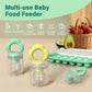 Baby Fruit Food Feeder Breastmilk Popsicle Molds With Freezer Tray, Tenmonth Silicone Baby Feeder For Safe Infant Self Feeding A