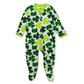 Honestbaby Baby Celebration Sleep & Play Footed One-Piece Pajama Sleeper 100% Organic Cotton, Froggy Fortune