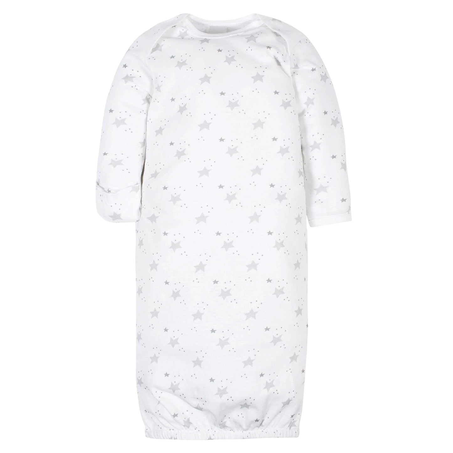Gerber Unisex Baby Boy And Girls 4-Pack Sleeper Gown Sheep Grey Preemie