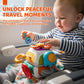 SOCBTNSO 10-in-1 Montessori Busy Board for 1 Year Old - Toddler Toys 1-2 Years with Car Steering Wheel & Keys, Car Travel Toys f