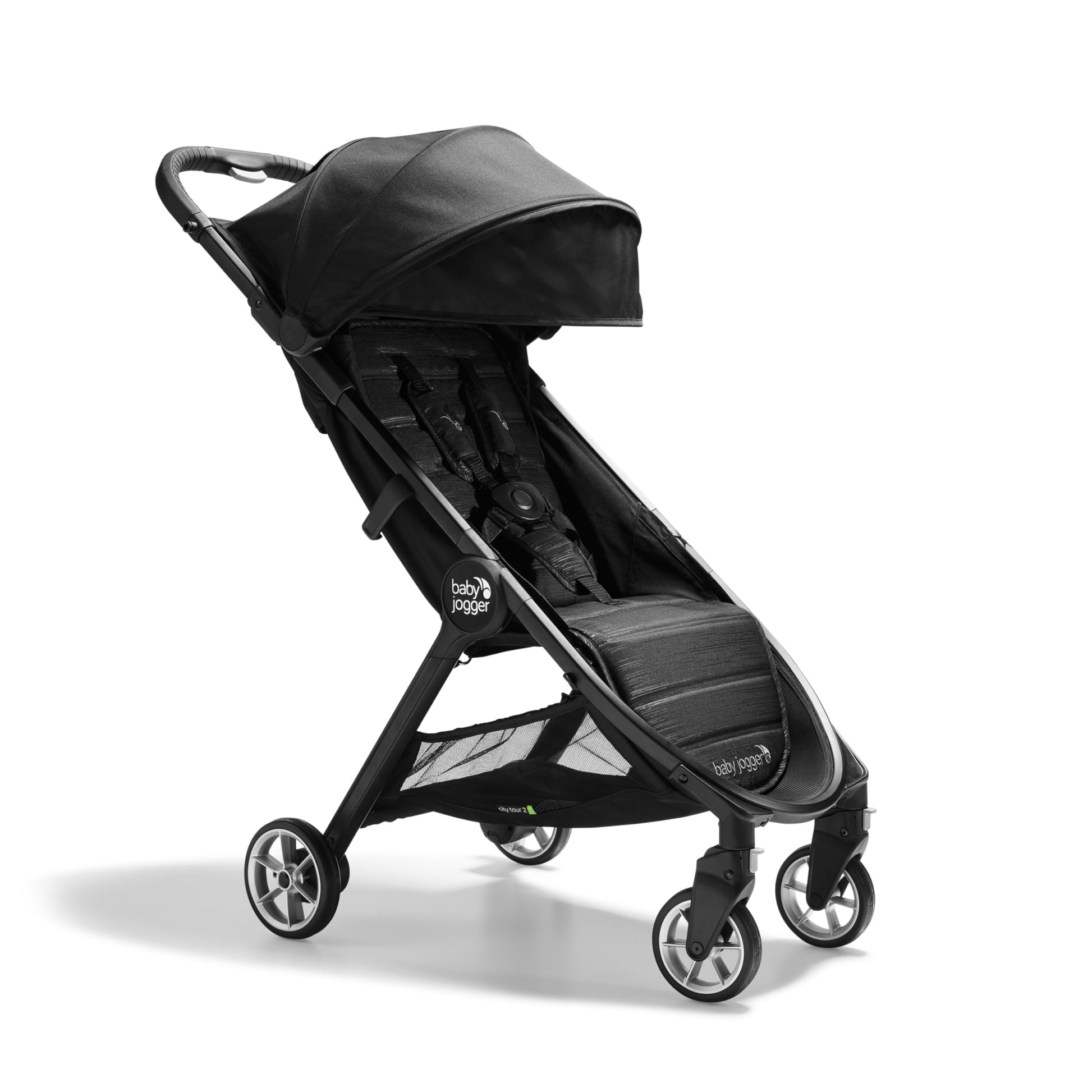 Baby Jogger City Tour 2 Ultra-Compact Travel Stroller, Jet, Lightweight, Foldable, Ideal For Traveling