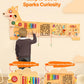 VEVOR Dog Activity Busy Board Wall, 12 Wall Activities Board, Montessori Sensory Wall Panel for Kids 3-12 Years, Sensory Wall Ac