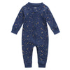Owlivia Organic Cotton Baby Boy Girl Zip Up Sleep N Play, Footless, Long Sleeve(6-12 Months, Starry Sky)