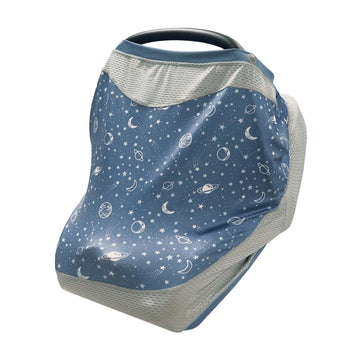 Boppy 4 And More Multi-Use Cover, Blue Starry Sky, Quick-Dry Upf 50+ Knit And Breathable Mesh, Versatile For Car Seat Canopy, Nu
