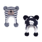 Langzhen Toddler Kids Infant Winter Hat,Earflap Knit Warm Cap Fleece Lined Beanie For Baby Boys Girls (Bear -Navy Stripe+Polar B