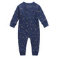 Owlivia Organic Cotton Baby Boy Girl Zip Up Sleep N Play, Footless, Long Sleeve(6-12 Months, Starry Sky)
