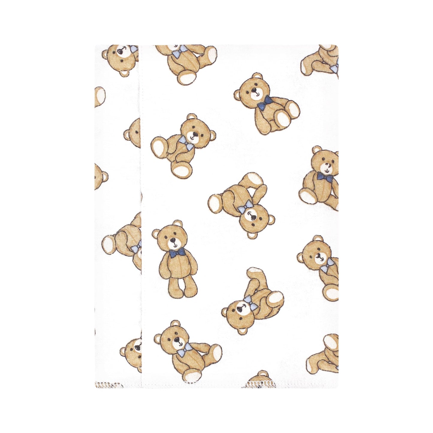 Hudson Baby Unisex Baby Flannel Burp Cloth 7Pk, Gentleman Bear, One Size