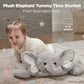 Bearington Baby Lil Spout Tummy Time Mat, 30 X 30 Inch Elephant Plush Stuffed Animal Blanket, Baby Elephant Nursery D  Cor