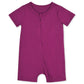 Gerber Unisex Baby Buttery-Soft Short Sleeve With Viscose Made Eucalyptus Romper, Raspberry, 18 Months Us