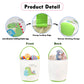 Cerlaza Easter Gift Basket Empty For Kids Canvas Tote, Easter Dinosaur Holding Eggs Hunt Basket With Handle For Toys Carrying, C