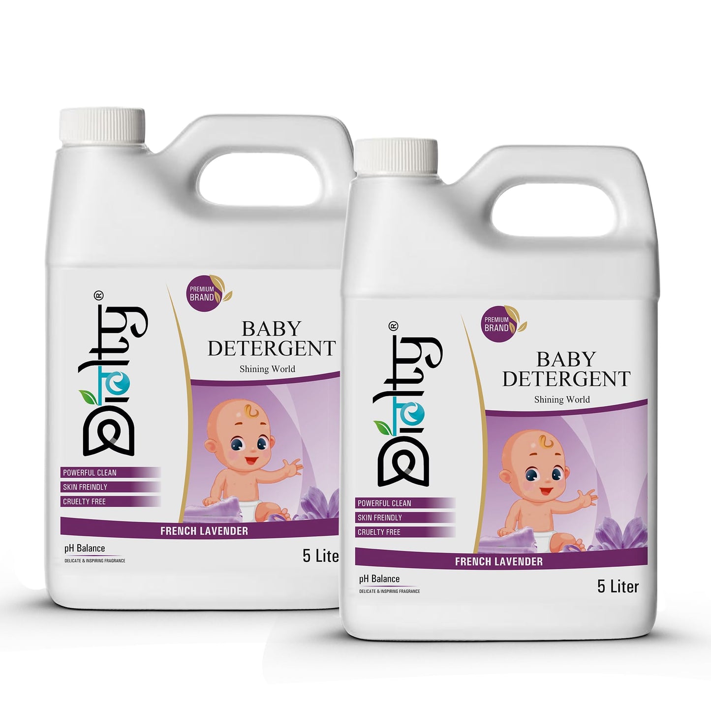 Diolty Hypoallergenic Baby Detergent 10L | Removes Milk & Food Stains | Dermatologist Safe | Lavender Fresh | He & Hand Wash