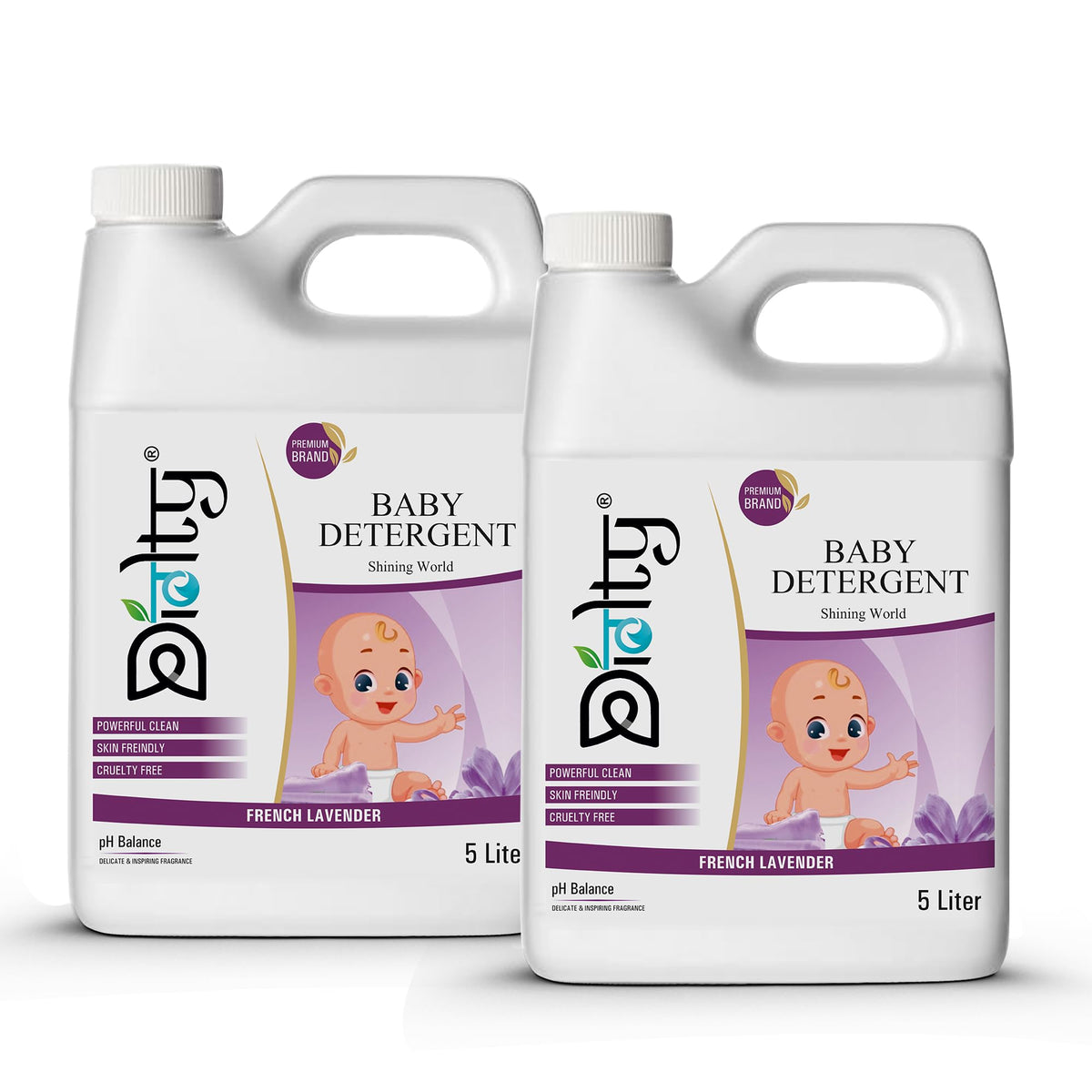 Diolty Hypoallergenic Baby Detergent 10L | Removes Milk & Food Stains | Dermatologist Safe | Lavender Fresh | He & Hand Wash