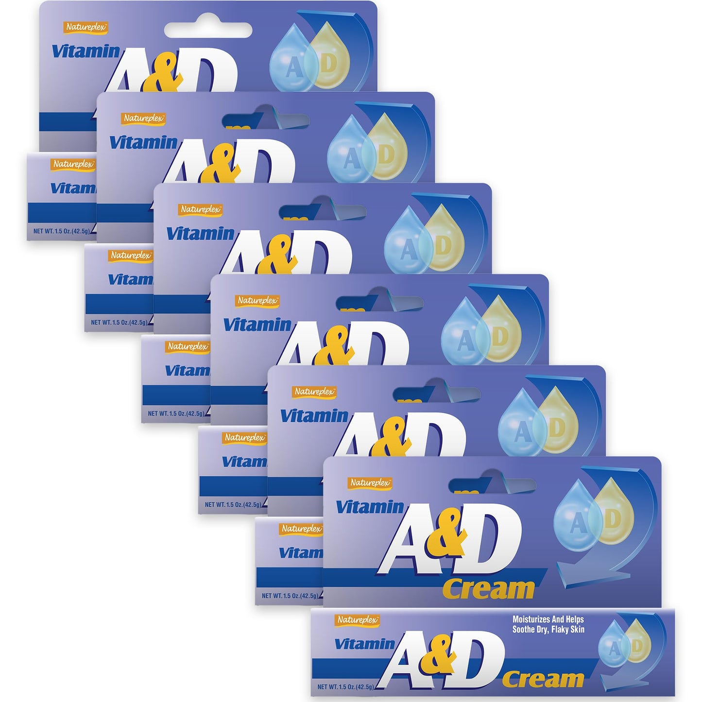 Natureplex A&D Cream 1.5 Oz (6 Pack) - For Diaper Rash And Skin Irritation - Made In Usa