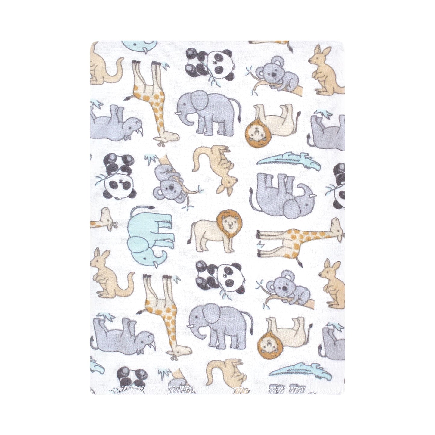 Hudson Baby Unisex Baby Flannel Burp Cloth 12Pk, Kangaroo, One Size