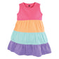 Hudson Baby Baby-Girls Cotton Dresses, Rainbow Stripe, 3-6 Months