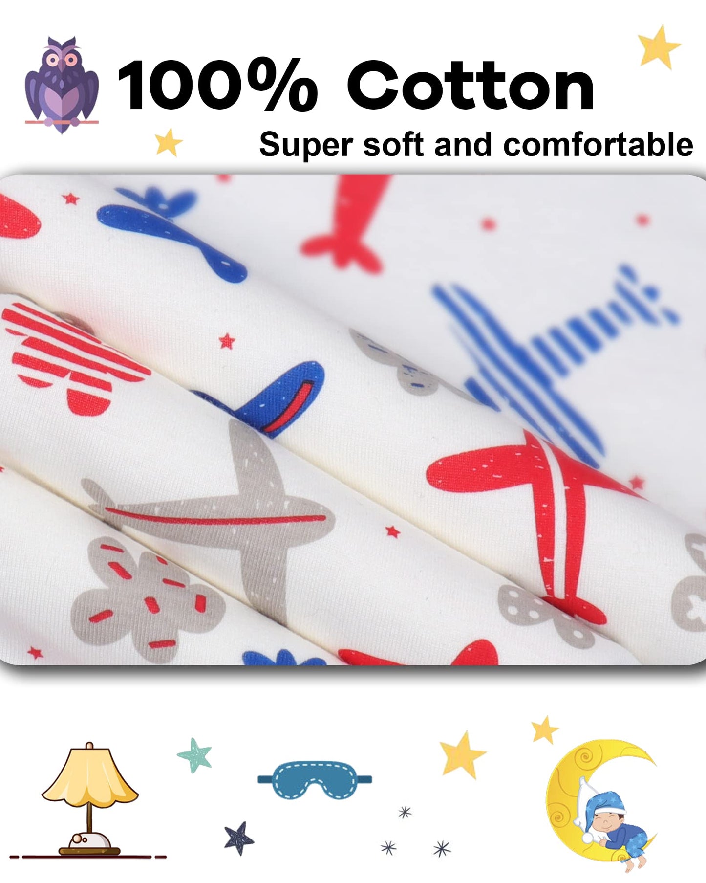 Daughter Queen Boys Pajamas 18-24 Months Summer Pjs Airplane Pj Sets Baby Toddler Cotton Short Sleeve Sleepwear Jammies Sleeping