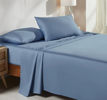California Design Den Soft 100 Cotton Sheets For Queen Size Bed Sheets With Deep Pocket, 4 Pc Queen Sheet Set With Sateen Weave,