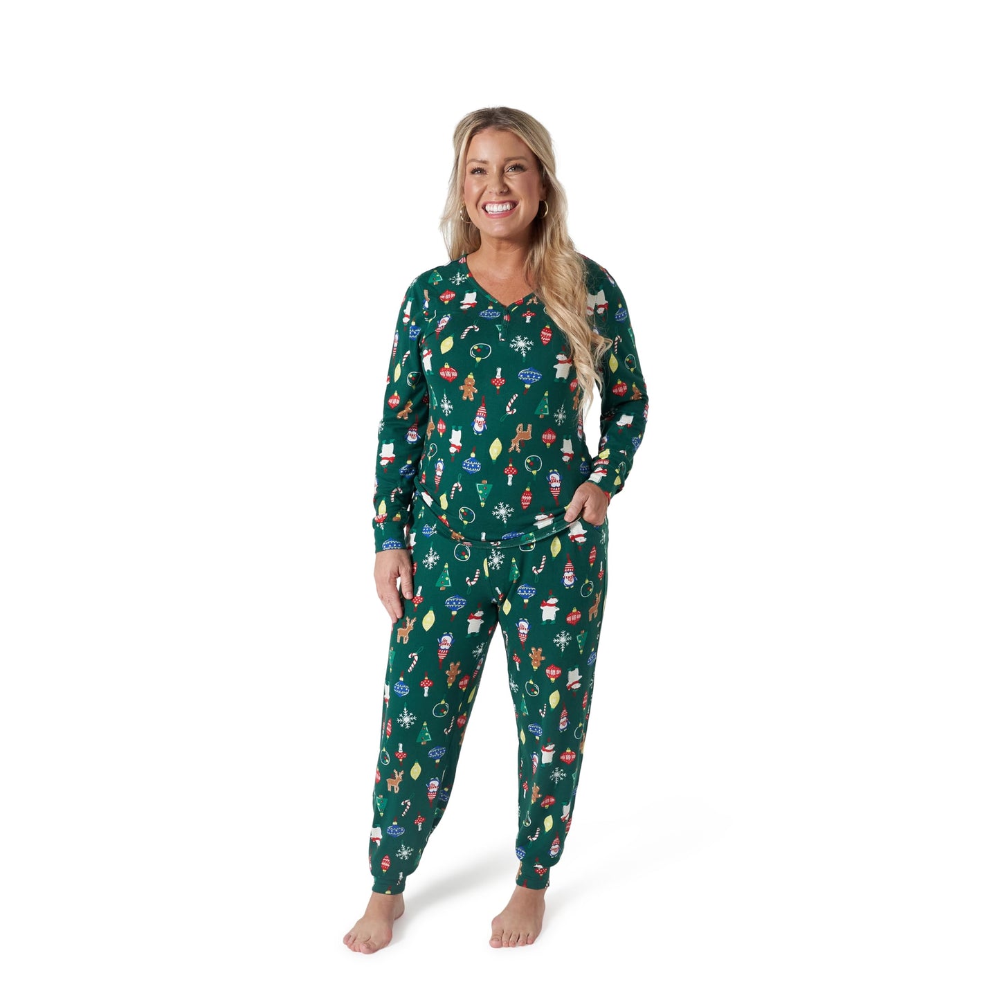 Gerber Unisex Baby Women'S 2-Piece Holiday Family Matching Pajamas, Ornaments