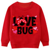 Tkria Toddler Girl Valentine'S Day Outfit Pullovers Heart Letter Print Shirt Kids Love Ladybug Sweatshirt Valentine Baby Clothes