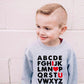 Xfsjgna Valentines Sweatshirts 4T Boys Girls Valentine'S Day Abc I Love U Heart Graphic Shirt Toddler Kids Long Sleeve Tops Gray