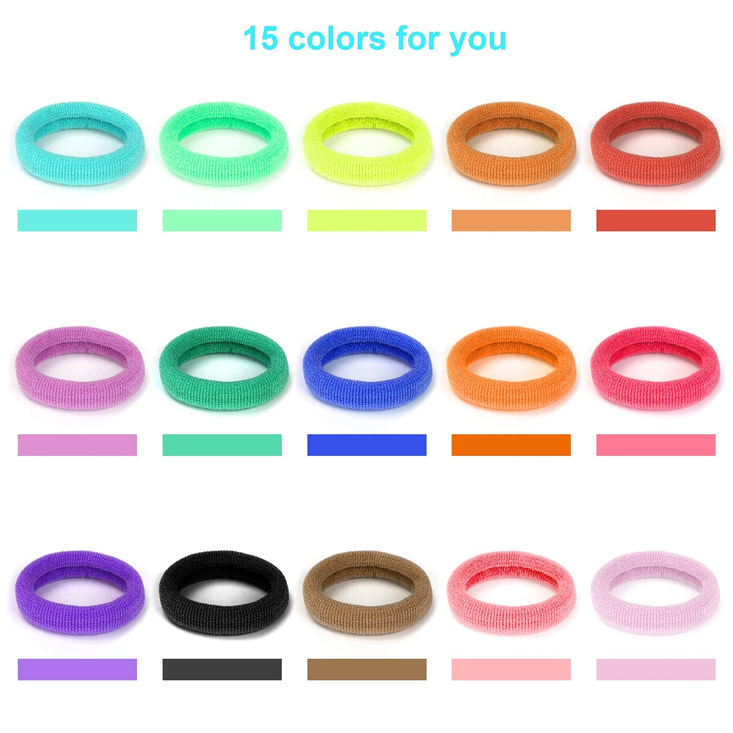 300Pcs Kids Toddler Hair Ties For Girls - Cotton Baby Hair Ponytail Holders - Tiny Seamless Elastic Hair Bands, Enough Soft And