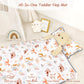 Winghenlee Toddler Nap Mat With Removable Pillow And Blanket, Extra Large Rolled Napping Mat, Soft Kids Sleeping Bag For Boys Gi