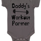 Reaxion Aiden 'S Corner - Mommy 'S Or Daddy 'S Workout Partner Bodysuits - Funny Baby Boy & Girl Clothes (0-3 Months, Dad Charco
