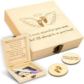 Woodamore Miscarriage Gifts For Mothers - Miscarriage Memorial Box, Infant Loss Memorial Gifts, Loss Of Baby Sympathy Gifts, Ang
