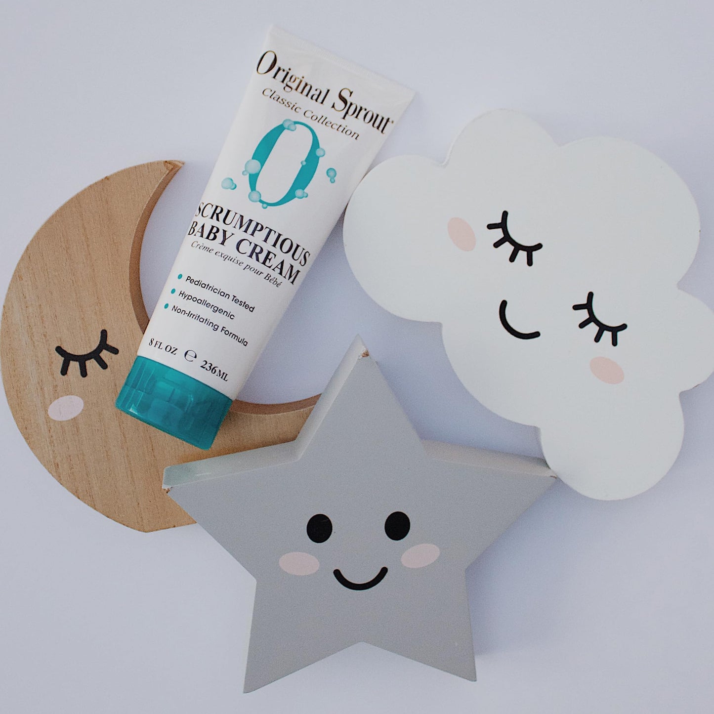 Original Sprout Scrumptious Baby Cream, Baby Lotion & Butt Cream With Zinc, Diaper Rash Cream For Babys Sensitive Skin, 8 Oz. Bo