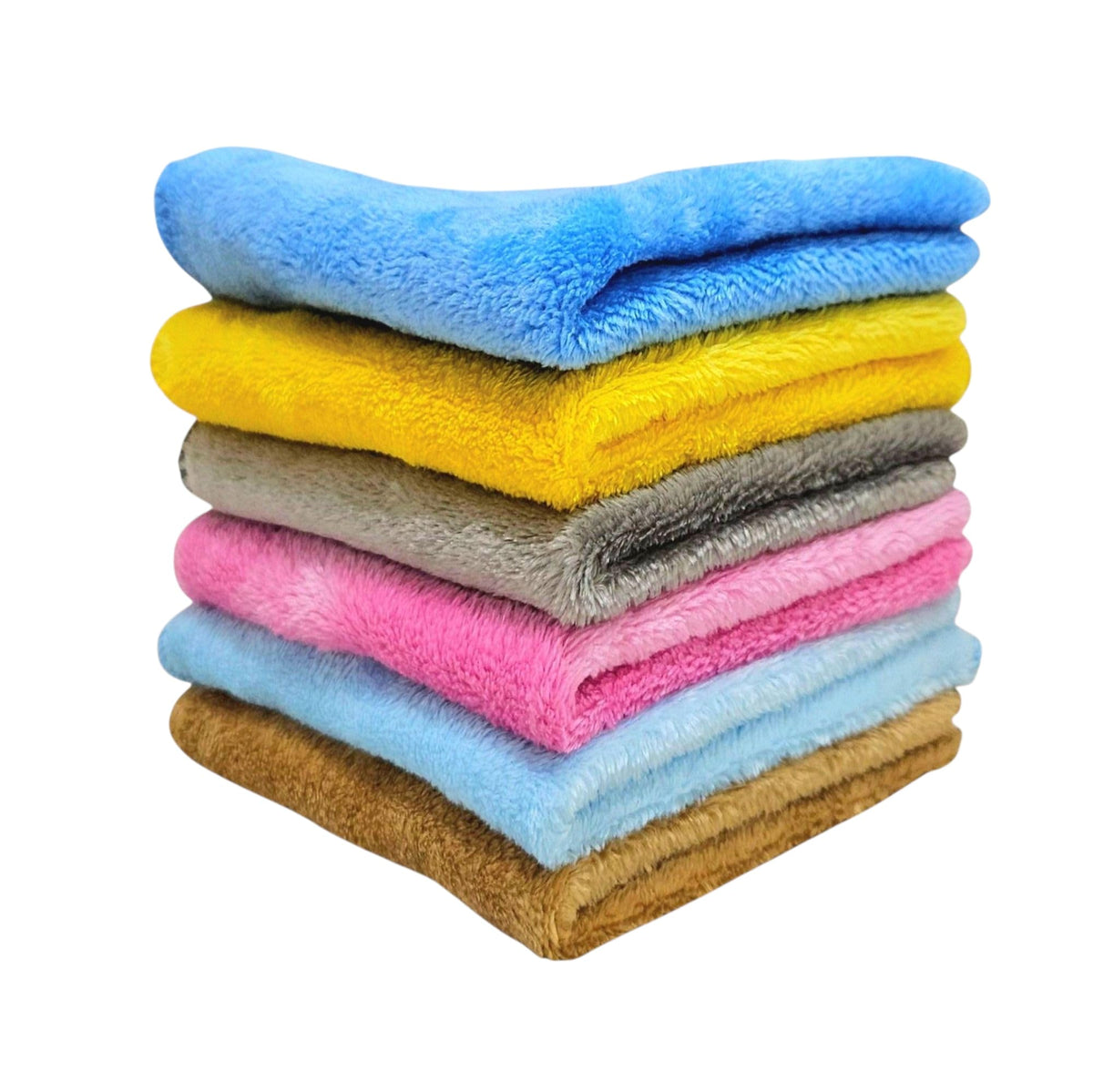 First Kick Microfiber Coral Fleece Baby Face Towels, Soft And Absorbent Wash Clothes For Newborns, Infants And Toddlers, Gentle 