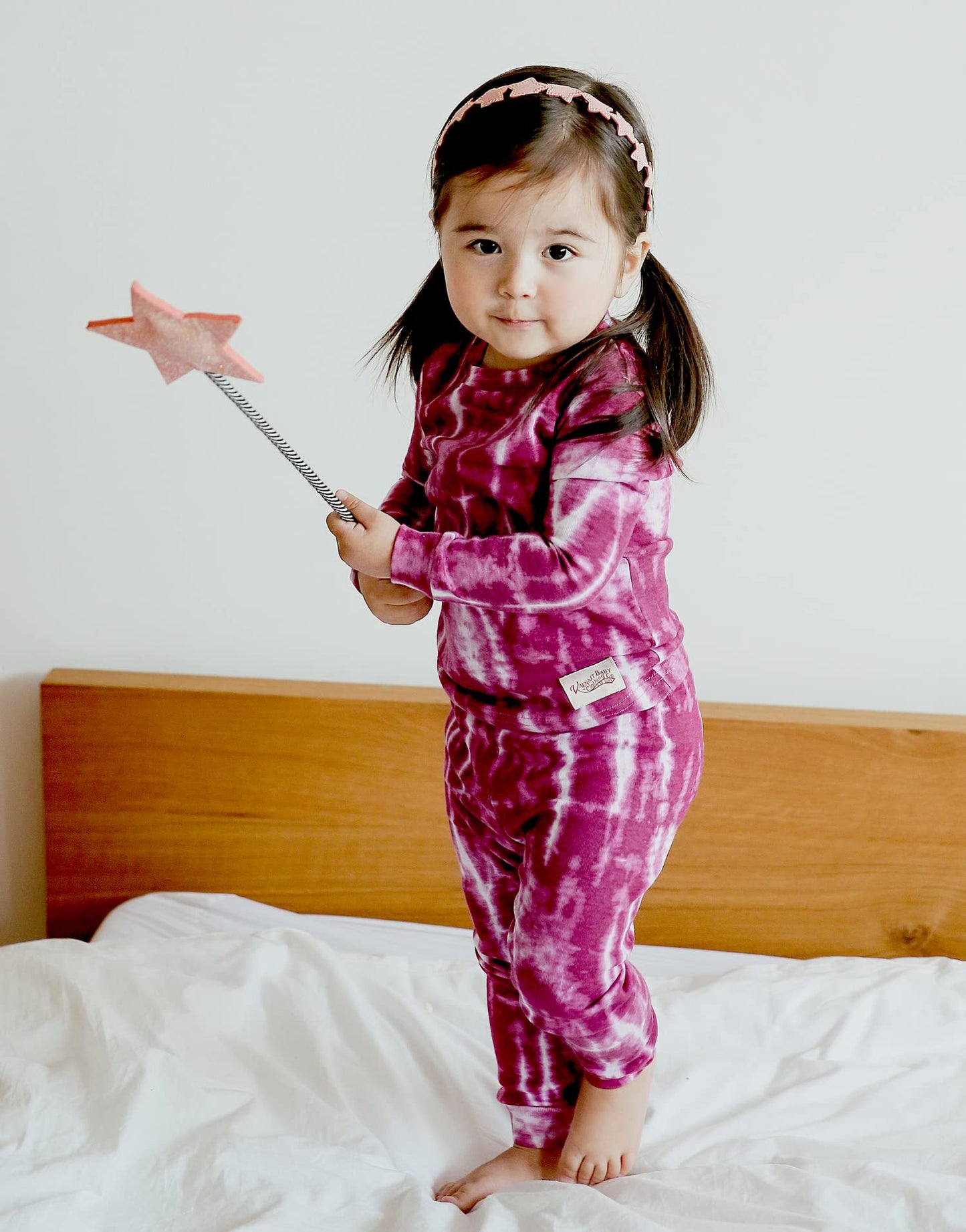 Vaenait Baby 100% Cotton Sleepwear Pajamas 2Pcs Set Tiedye-Thunderplum-256 Xs