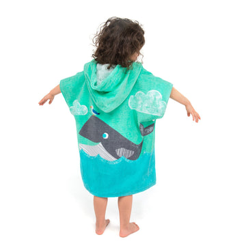 Toddler Hooded Beach Towel Coverup Cape Kids 100% Cotton Soft Quick Dry Absorbent Use For Swim Pool Bath Poncho Towels For 3 To