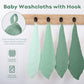 Yoofoss Muslin Baby Washcloths 100% Cotton Face Towels 10 Pack Wash Cloths For Baby 12X12In Soft And Absorbent Baby Wipes (Gradi
