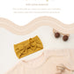 Jollybows 3Pcs Baby Nylon Headbands Hairbands Hair Bow Elastics For Baby Girls Newborn Infant Toddlers Kids (3-Yellow+Orange+Bur