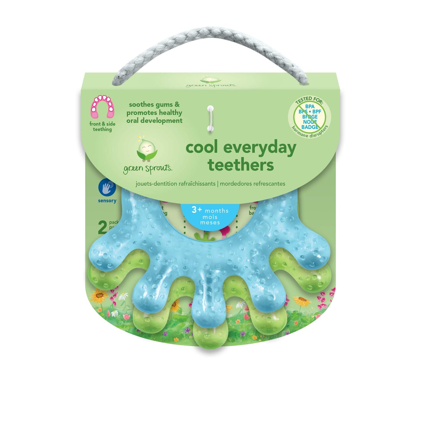 green sprouts Cooling Teether| Soothes gums & promotes healthy oral development |Safer plastic filled with sterilized water,Chil