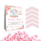 Guawubiang Pacifier Hunt Sign, Mini Pacifiers Baby Shower Game Set, 50Pcs Pink Girl Baby Shower Game Decorations Set, Cute Eleph