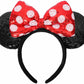 Etluk Mouse Ears Headband, Mouse Ears Sequin Bow Headbands For Women Girls, Cosplay Accessories Party Decorations (Red)