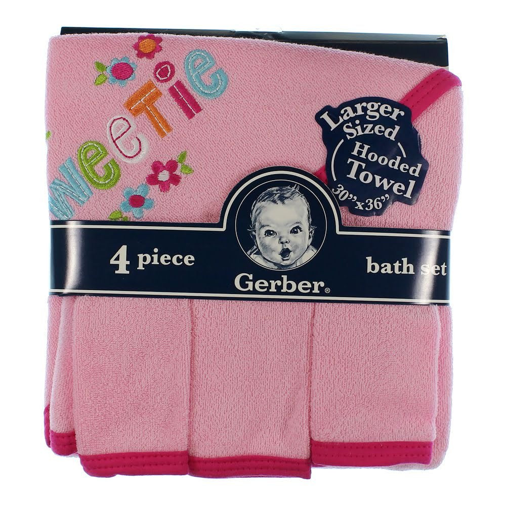4Pc. Hooded Towel Set (Sweetie)