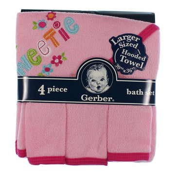 4Pc. Hooded Towel Set (Sweetie)