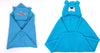 CTMKIDS Baby Wrap with Cap for Kids 74x74 cm  Blue & Baby Hooded Cum Wrap Blanket for Kids 92x66 cm  Firozi
