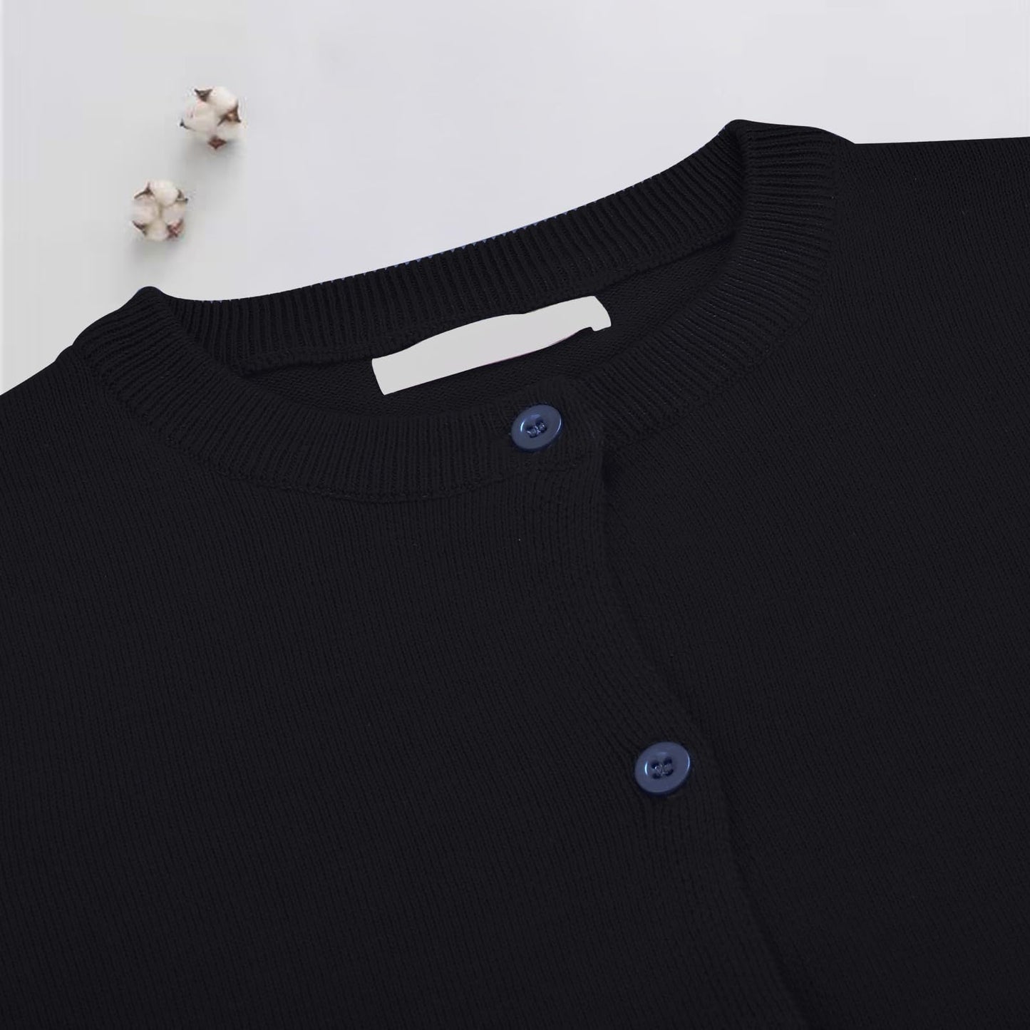 Baby Boys Girls Button-Down Cardigan Toddler Cotton Knit Sweater, 12-18 Month/80, Black
