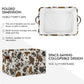 Xigua Cow Print Rectangular Storage Bin Canvas Square Storage Basket With Handles For Home,Office,Books,Nursery,Kid'S Toys,Close