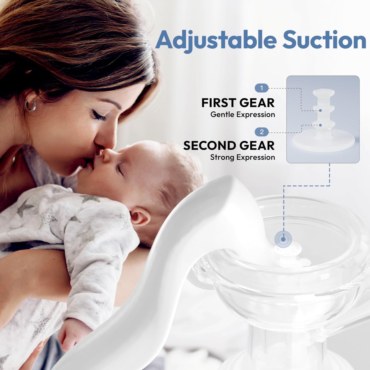 Ncvi Manual Breast Pump For Breastfeeding Small Nipple, 20Mm Silicone Soft Flange Single Hand Held Pump Breast Milk 5Oz, Bpa-Fre