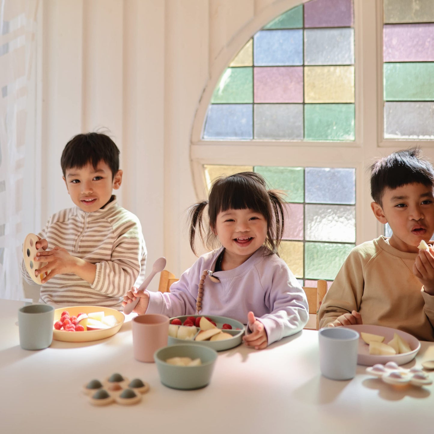Mushie Dinnerware Cups For Kids | Made In Denmark, Set Of 2 (Sage)