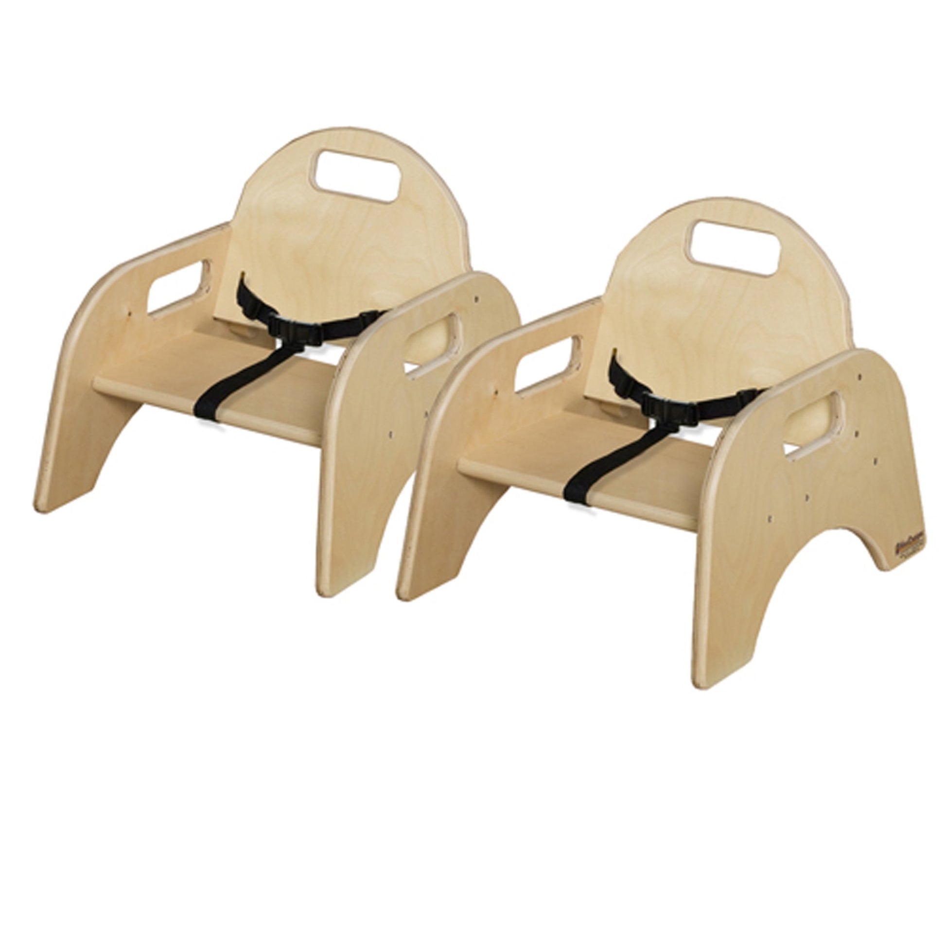 RRI Goods Montessori 5 H Toddler Wooden Low Feeding Chair with 3 point Safety Harness, Stackable Chair for Babies suitable for R