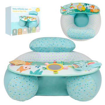 Blublu Park Baby Inflatable Seat With Cover For Babies 3-36 Months, Portable Baby Chair Sit Me Up Floor Seat With Detachable Act