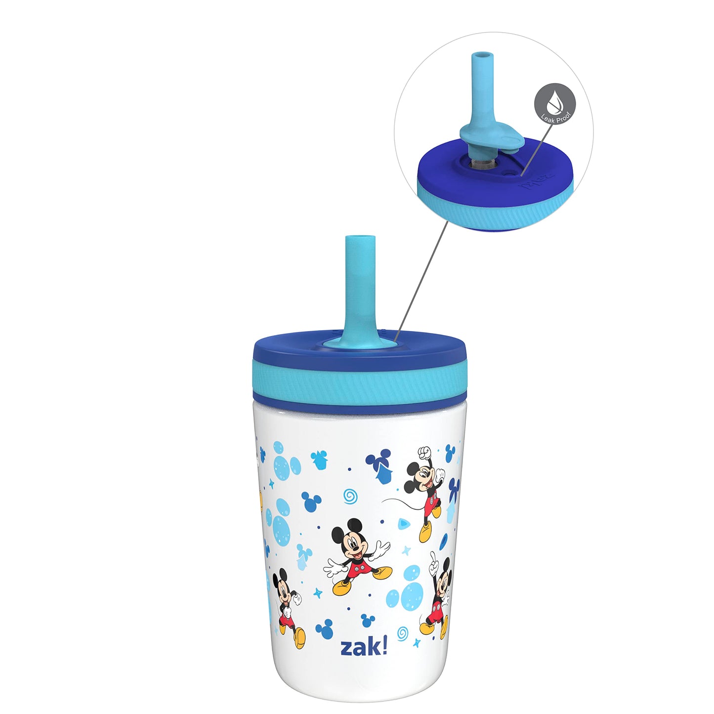 Zak Designs Disney Kelso Toddler Cups For Travel or At Home, 12oz Vacuum Insulated Stainless Steel Sippy Cup With Leak-Proof Des